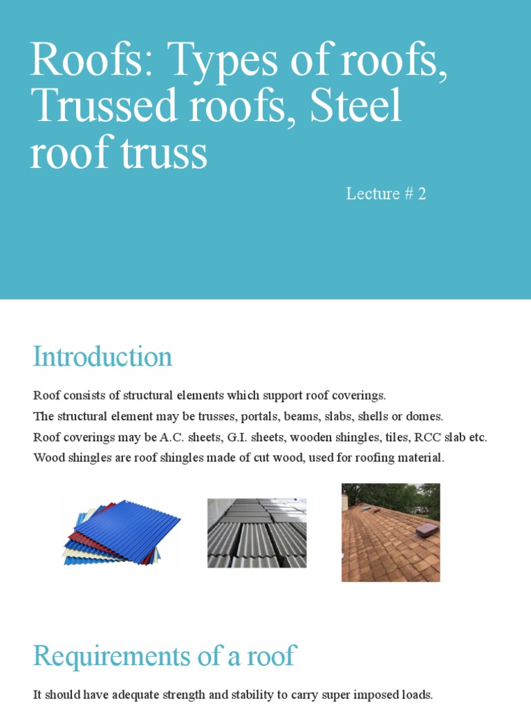 2 Roofs, Steel Roof Trusses | PDF | Truss | Roof