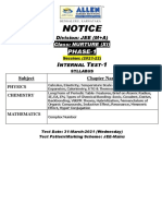 (Session-21-22) JEE (M+A) Nurture Phase-1  31-March-2021 NOTICE
