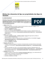 Efeitos Dos Elementos de Liga Nas Propriedades Das Ligas de Alumínio (SubsTech)