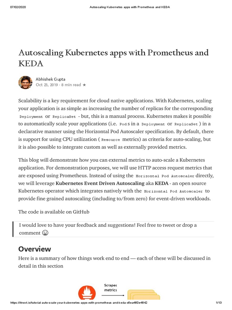 Autoscaling Kubernetes with KEDA & Prometheus | PDF | Computer ...