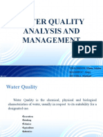 Water Quality Analysis and Management: VILLORDON, Khate Ashlee MAGSIPOC, Alejo DE VERA, Michael