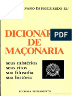 DICIONARIO de MACONARIA Joaquim Gervasio de Figueiredo