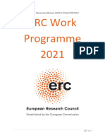 ERC 2021 Work Programme