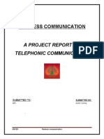 Business Communication: A Project Report On Telephonic Communication
