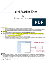 Kruskal Wallis Test