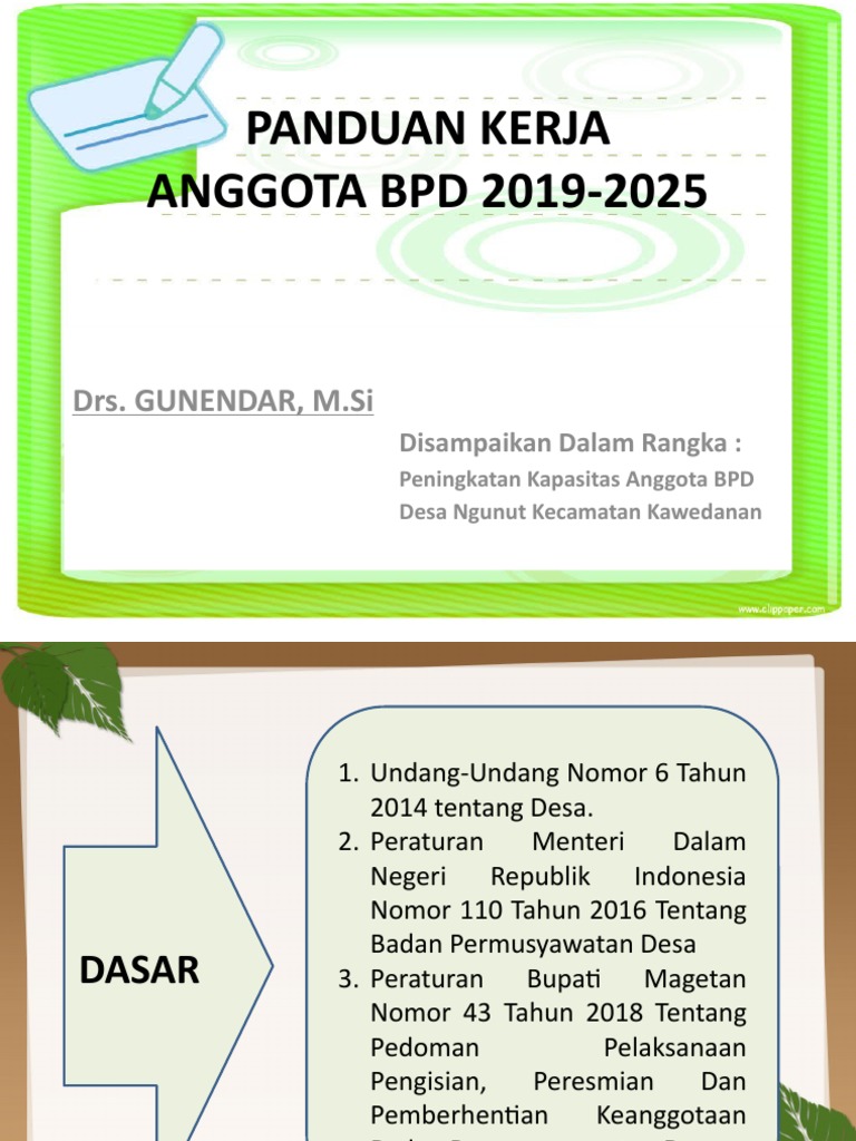 Panduan Kerja BPD | PDF