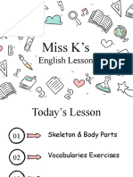 Miss K' English Lessons Year 2 (Unit 8, Skeleton, Vocabularies, SVO)