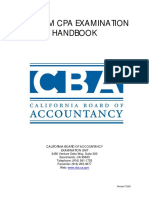 Uniform Cpa Examination Handbook: California Board of Accountancy Examination Unit