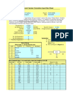 Ductwork System Calculation Input Data Sheet: Fixture Library Fixture Type, C, and DP Input by User