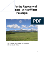 Water For The Recovery of The Climate - A New Water Paradigm