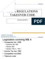 M & A Regulations Takeover Code: Amity Global Business School