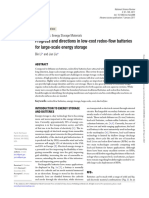 Review: Progress and Directions in Low-Cost Redox-Flow Batteries For Large-Scale Energy Storage