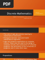 Discrete Mathematics: Chapter 1 The Foundations: Logic and Proofs: Propositional Logic