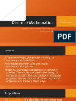 Discrete Mathematics: Chapter 1 The Foundations: Logic and Proofs: Propositional Logic