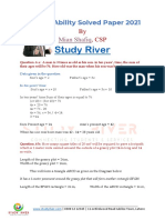 Study River: General Ability Solved Paper 2021