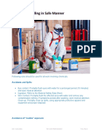 Chemical Handling in Safe Manner: Accidents and Spills