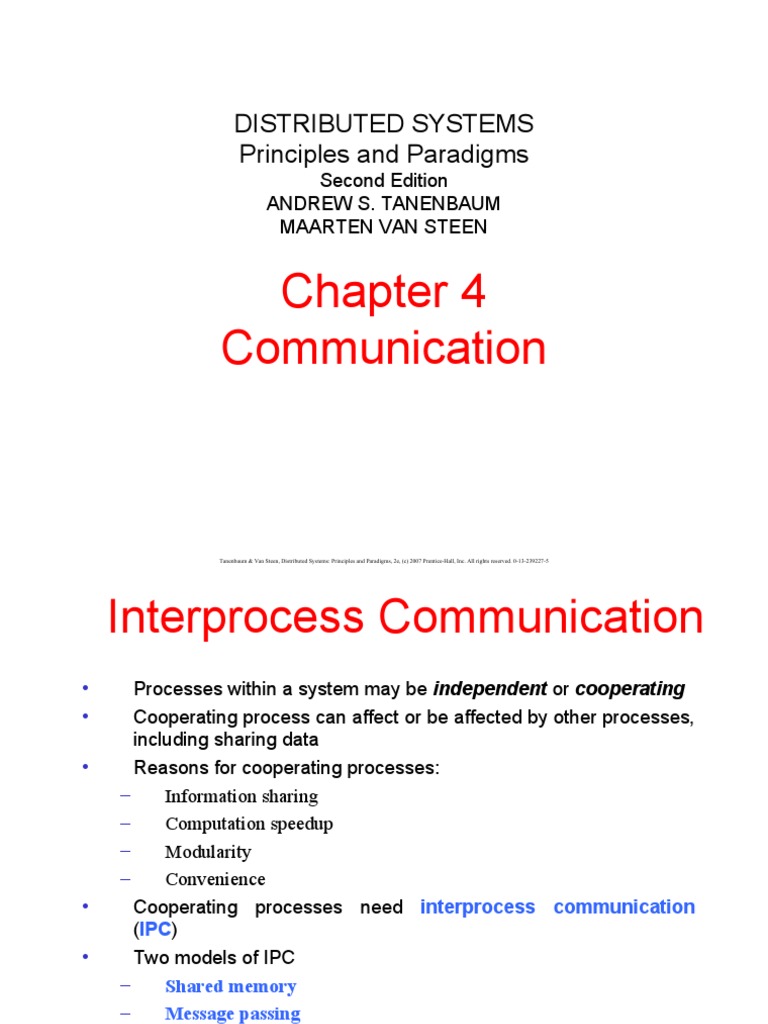 Communication: Distributed Systems Principles and Paradigms | PDF ...
