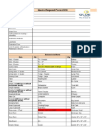 Quote Request Form 2018: Articles To Be Moved Item Qty Qty