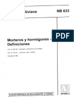 NB 633 Morteros y Hormigones - Definiciones