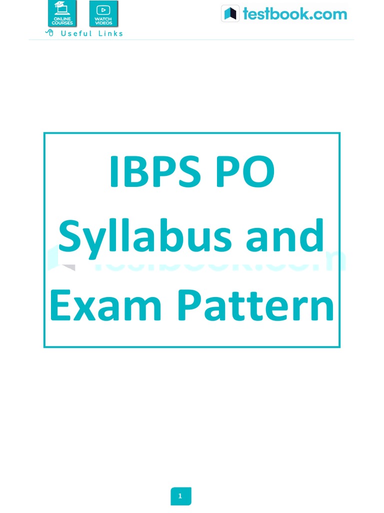 IBPS PO Syllabus and Exam Pattern 2020 | PDF | Test (Assessment ...