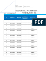 Personal Irregular Ano Escolar 2020-2021