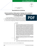 Anestesia en Anticoagulación y Tromboprofilaxis