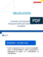 Delegating: KS402DV02/KS402DE02 - Managerial Skills and Leadership in Hospitality