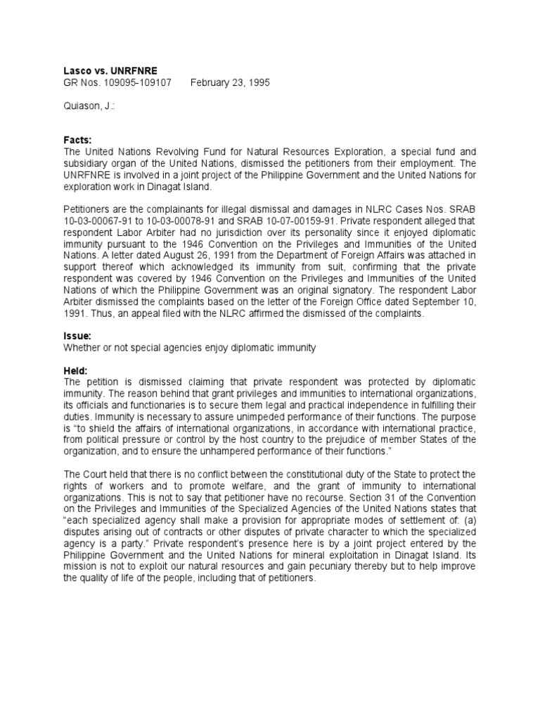 Lasco vs. UNRFNRE GR S 109095109107 PDF Lawsuit Judiciaries