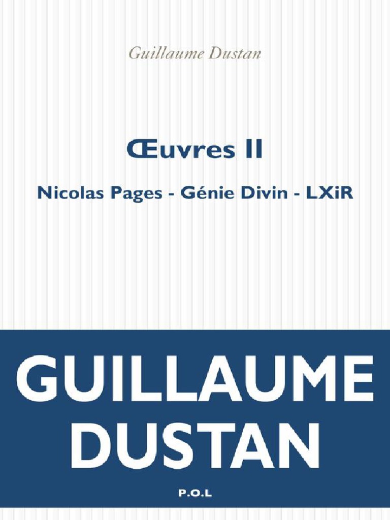 19 Guillaume Dustan OeuvresT2 Nicolas Pages Genis Divin PDF Homosexualité SIDA picture