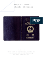 Passport Cover Printable Offering