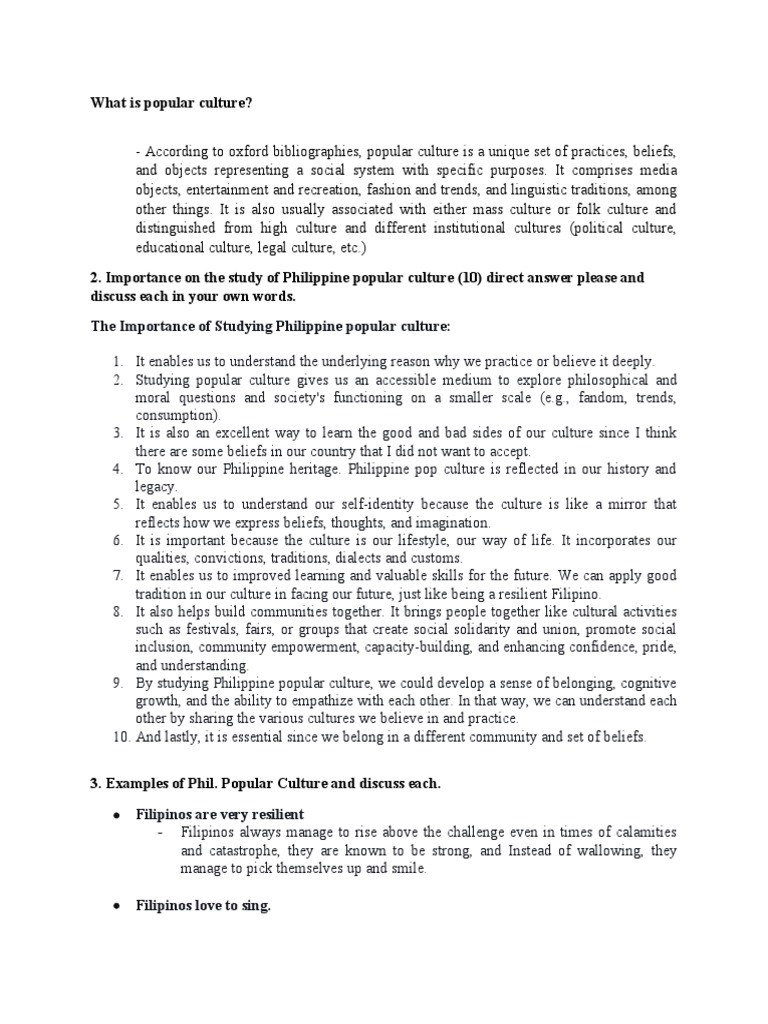 What Is Popular Culture? PDF Popular Culture Traditions