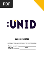 3 Juego de Roles Sistema Penal Acusatorio y de Justicia Oral