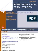 Vector Mechanics For Engineers: Statics: Equilibrium of Rigid Bodies