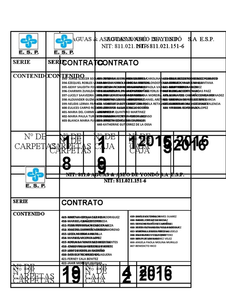 Rotulos de Cajas | PDF