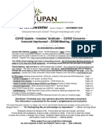 UPAN Newsletter Volume 7 Number 11 - November 2020