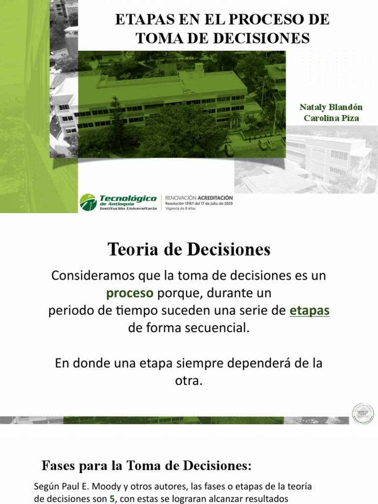 Fases del Proceso de Decisiones | PDF | Toma de decisiones | Cognición