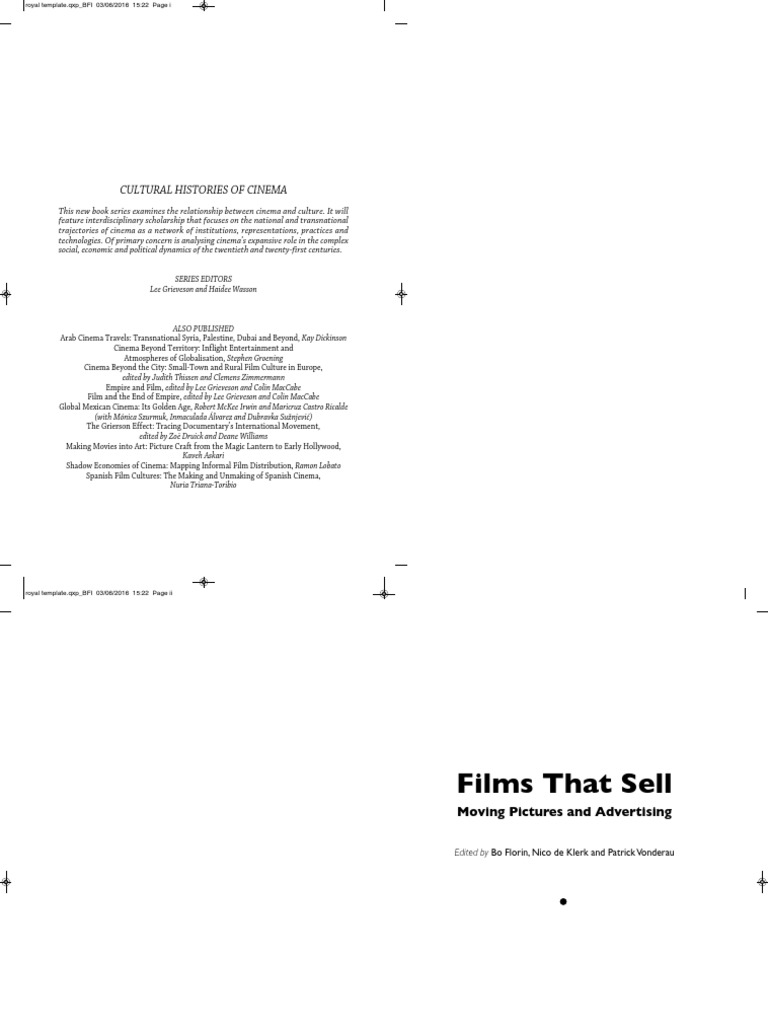 Films That Sell Moving Pictures and Adve PDF Advertising Cinema