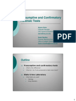 Presumptive and Confirmatory Forensic Tests