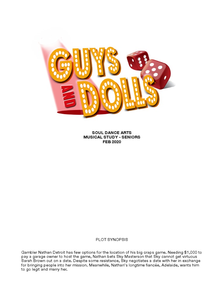 Guys and Dolls Musical Study PDF Gaming And Lottery Casino And
