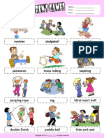 Children Games Esl Picture Dictionary for Kids