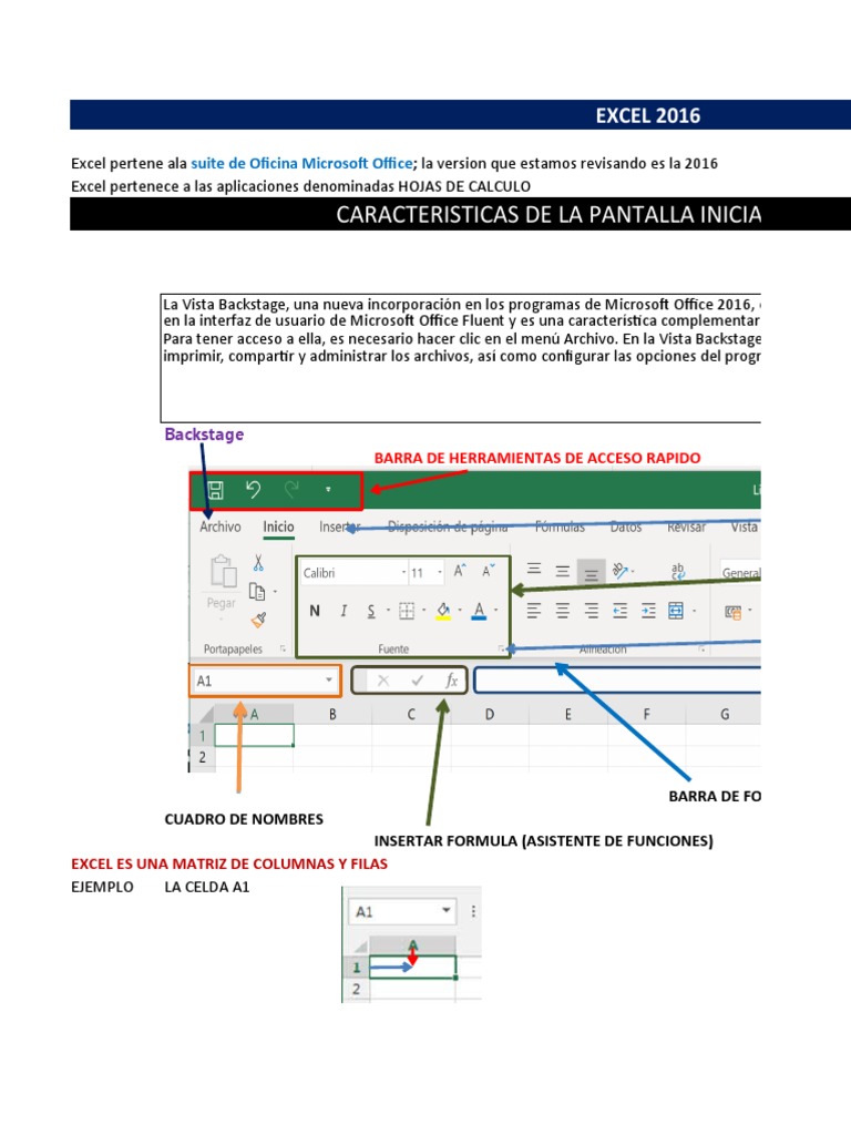 01 - Conceptos Basicos Excel 2016 | PDF | Microsoft Office | Microsoft ...