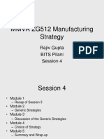 MMVA ZG512 Manufacturing Strategy: Rajiv Gupta BITS Pilani Session 4