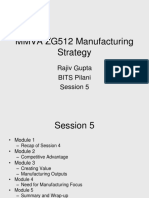 MMVA ZG512 Manufacturing Strategy: Rajiv Gupta BITS Pilani Session 5