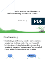 Extra Topics: Model Building, Variable Selection, Machine Learning, Discriminant Analysis