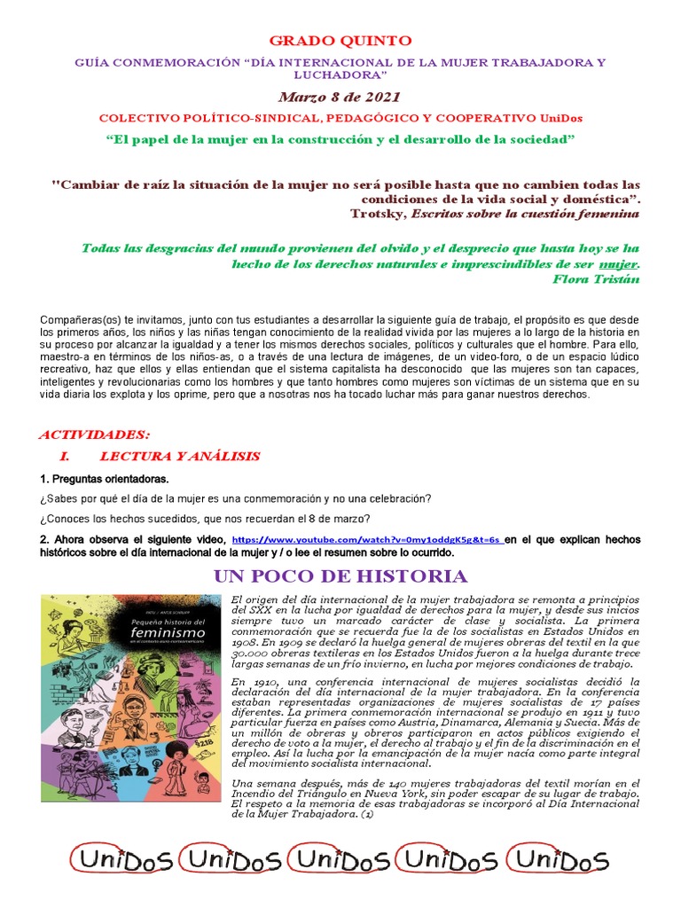 Guía para el Día Internacional de la Mujer | PDF | Mujer | Feminismo