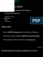 DatabricksDelta-UnifiedDataManagementSystem For Real-Time BigData April2019