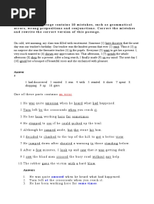 The Following Passage Contains 10 Mistakes