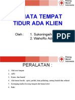 Menata Tempat Tidur Ada Pasien