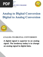 Analog To Digital Conversion Digital To Analog Conversion: Tanauan City College