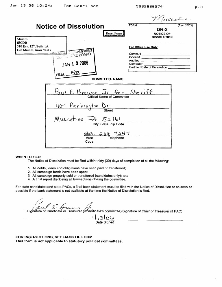Notice of Dissolution Filing Guide | PDF | Political Action Committee ...